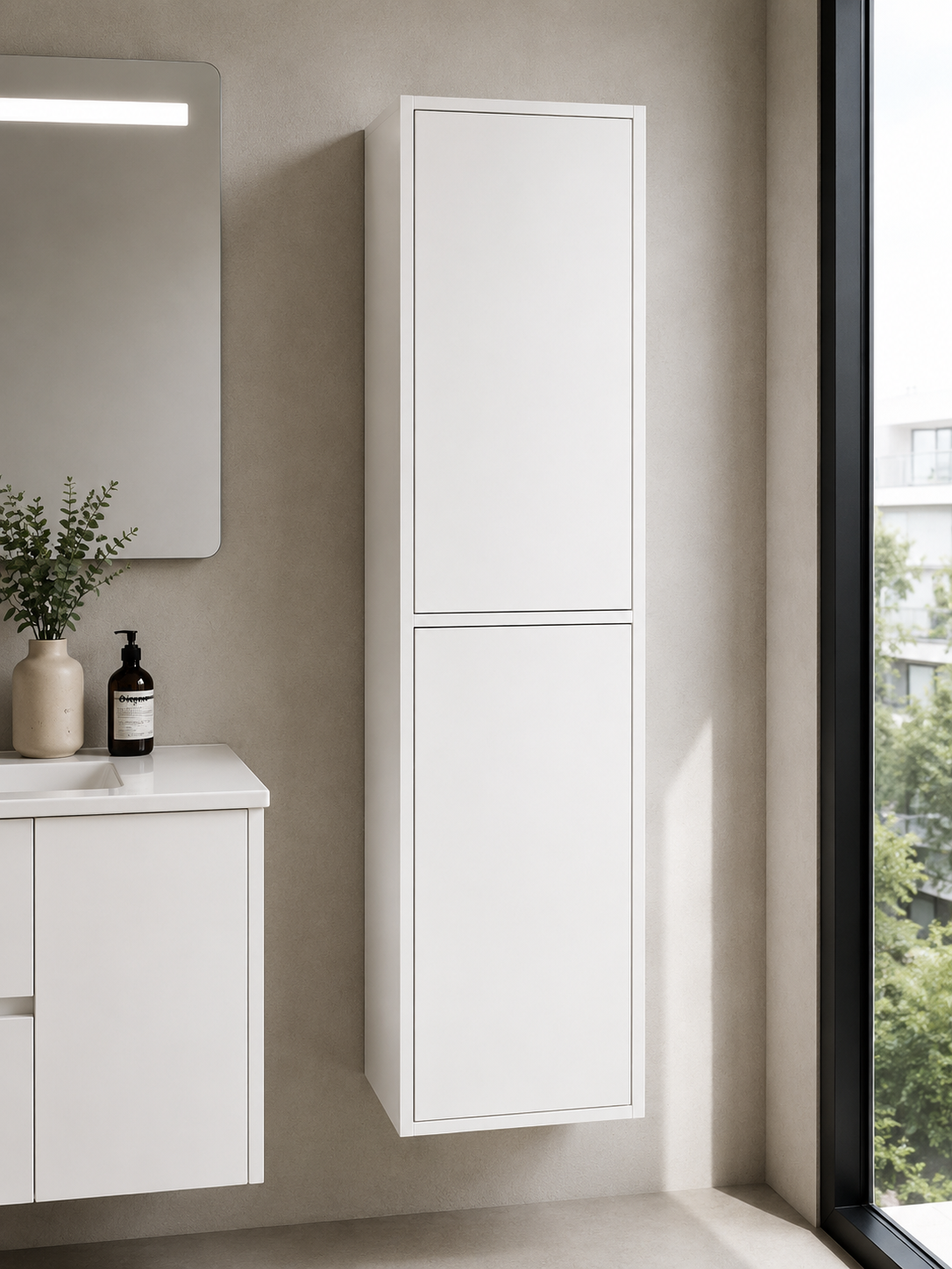 Badezimmersäule FLORENCIA zwei Türen 140 cm