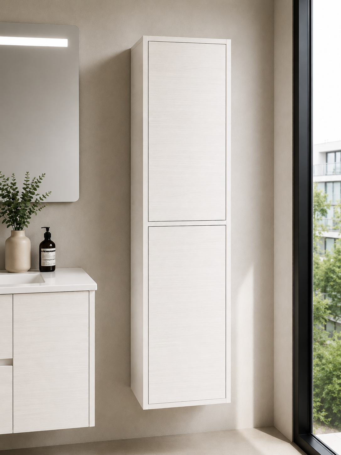 Badezimmersäule FLORENCIA zwei Türen 140 cm