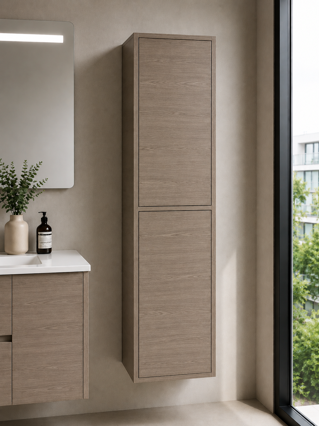 Badezimmersäule FLORENCIA zwei Türen 140 cm