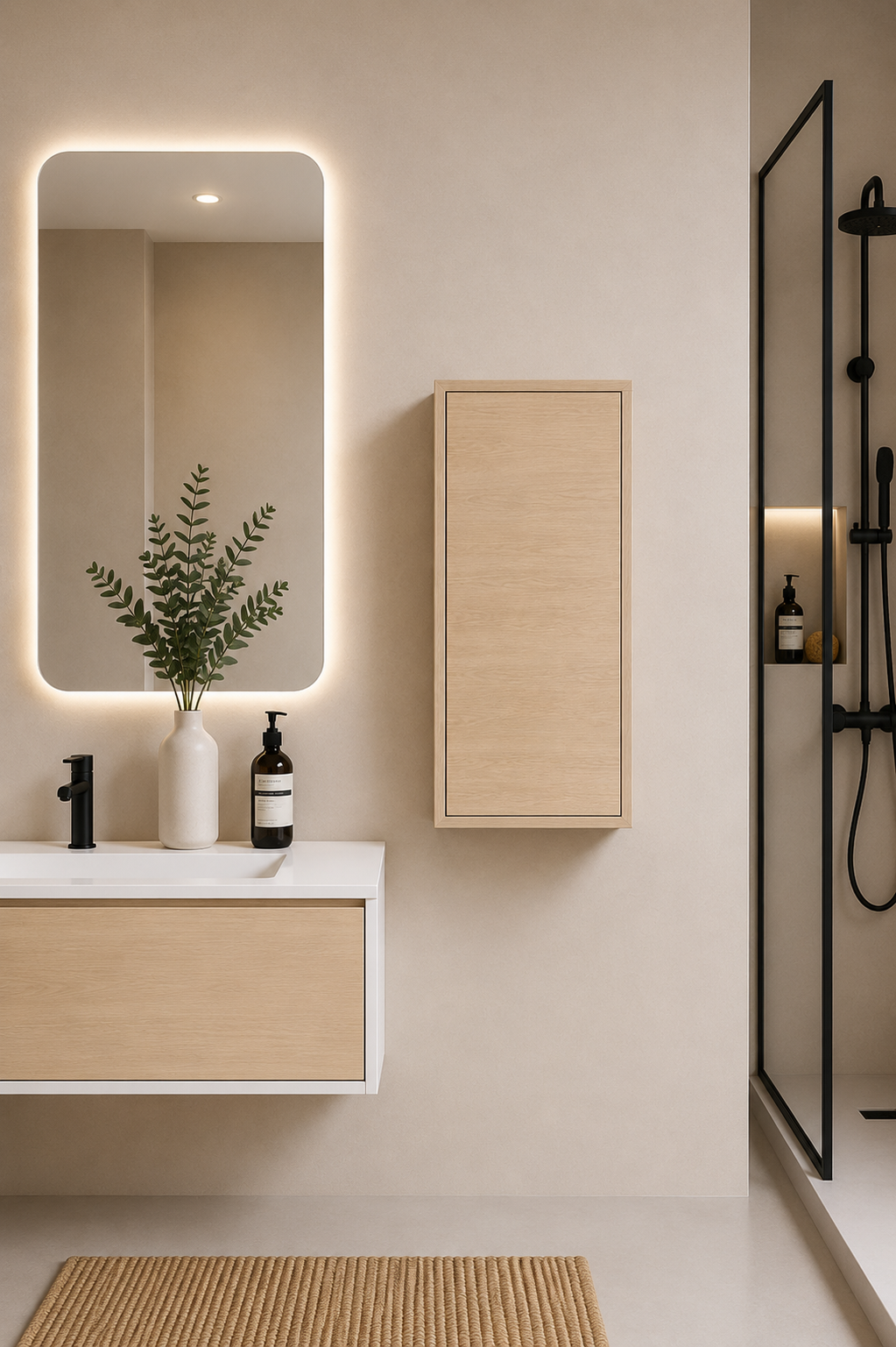 Badezimmerschrank FLORENCIA eine Tür 70 cm