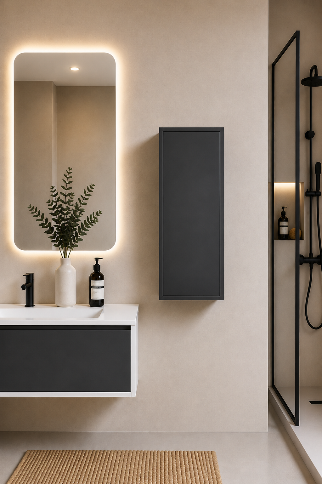 Badezimmerschrank FLORENCIA eine Tür 70 cm
