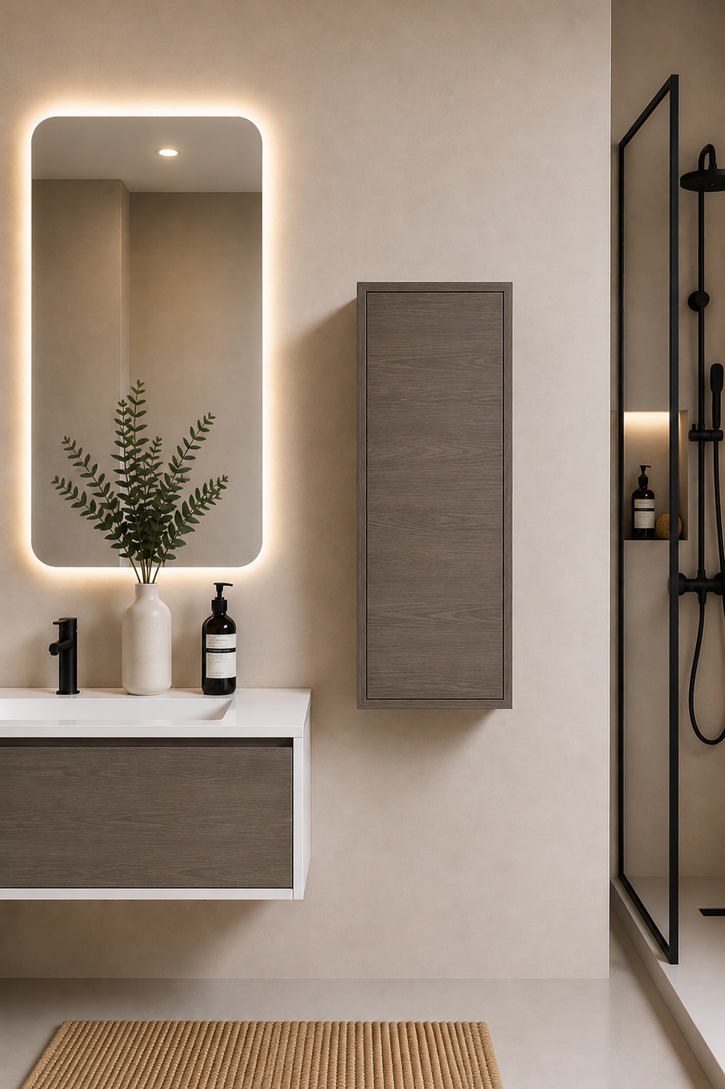 Badezimmerschrank FLORENCIA eine Tür 70 cm