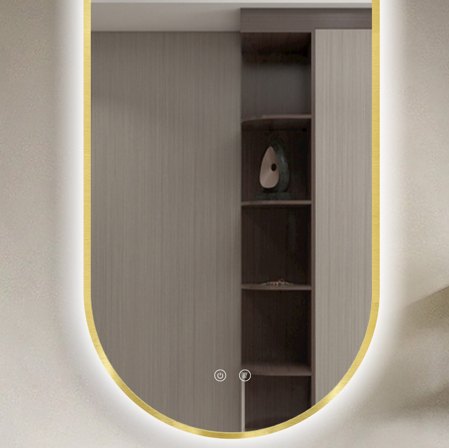 LED-Spiegel Selene Gold & Black